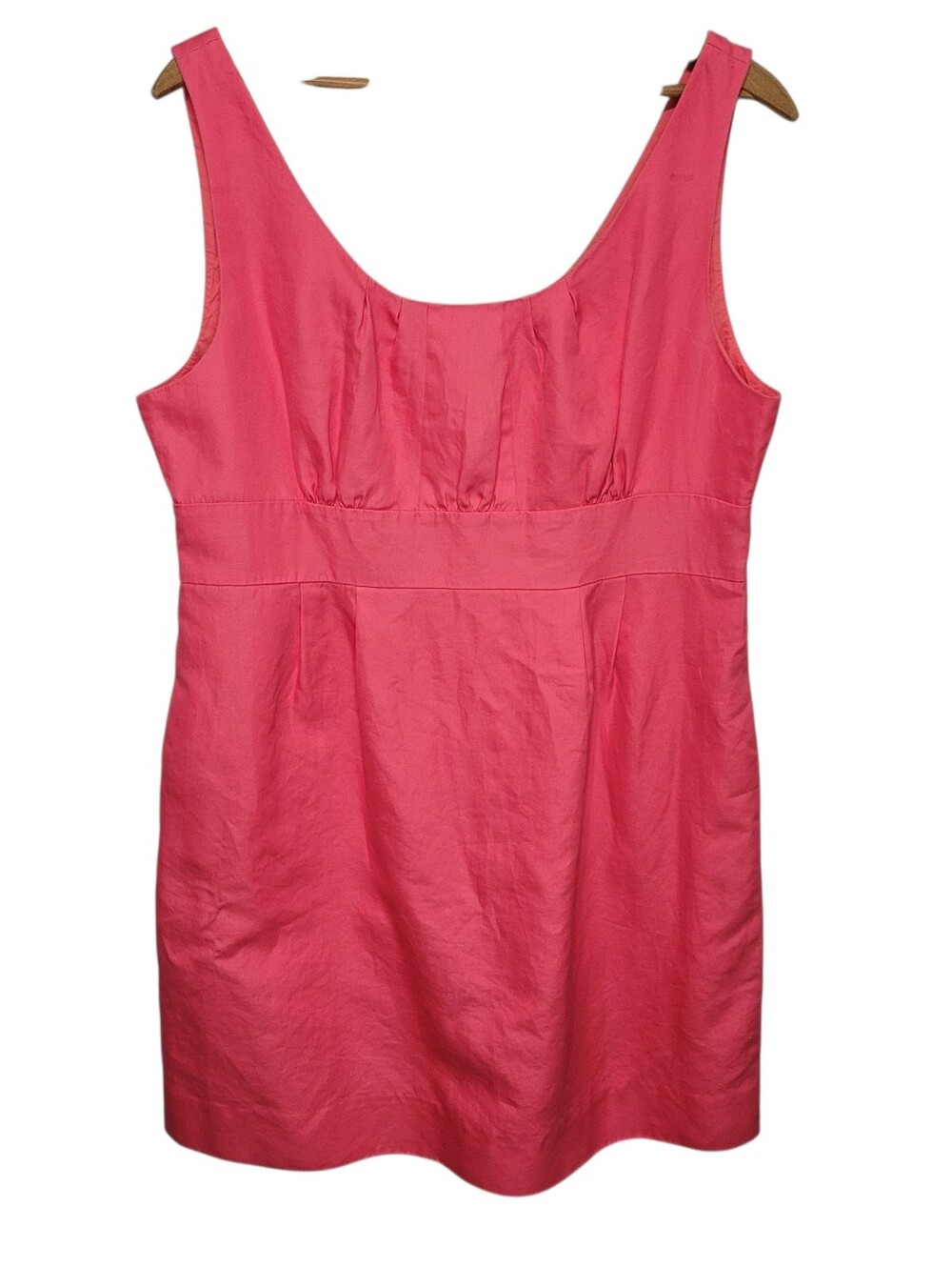 J. Crew Sleeveless Dress Coral Pink Size 16 Flawed Barbiecore Minimalist Preppy
